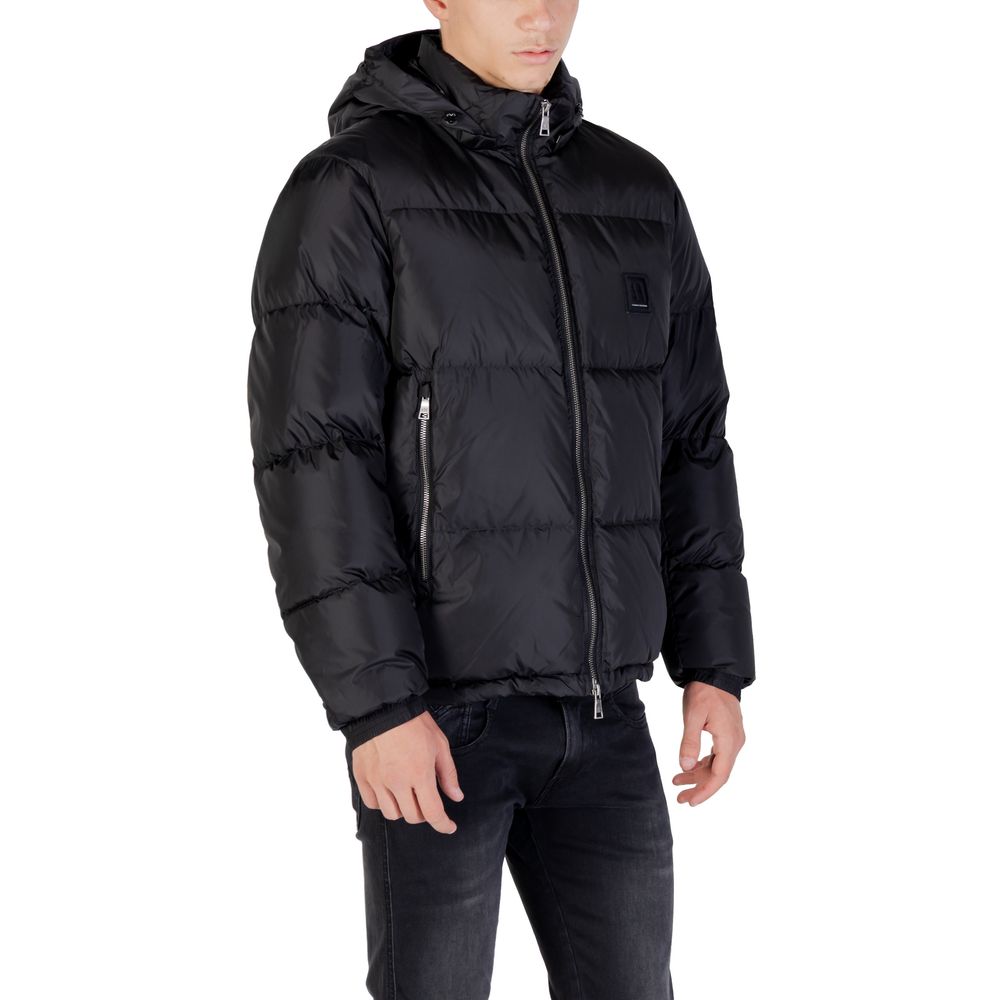 Black Polyamide Full-Length Jacket