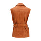 Brown Goatskin Sleeveless Jacket