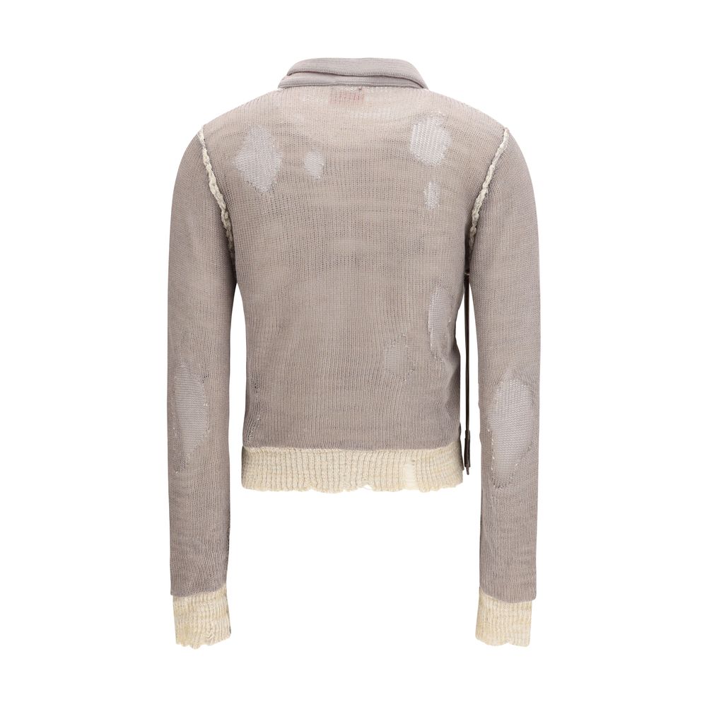 Grijze katoenen sweater
