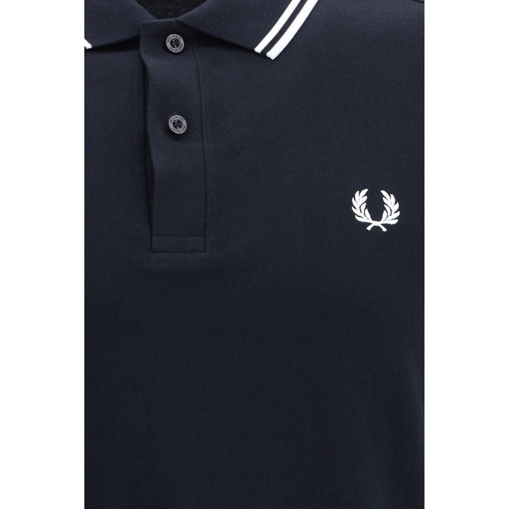 Blue Cotton Polo Shirt
