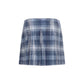 Blue Polyester Mini Skirt