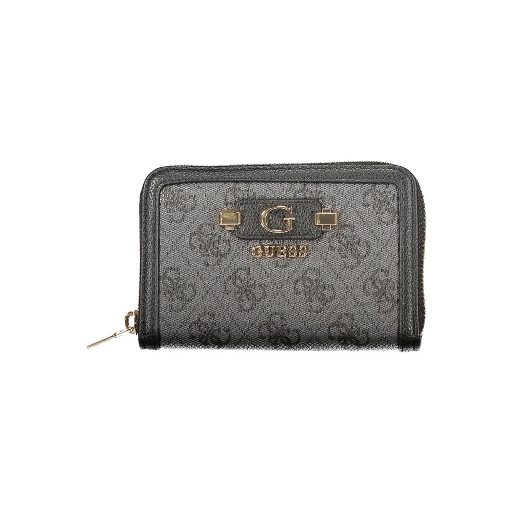 Black Polyurethane Women's Wallet