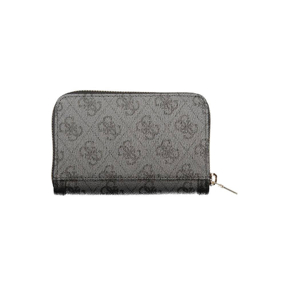 Black Polyurethane Women's Wallet