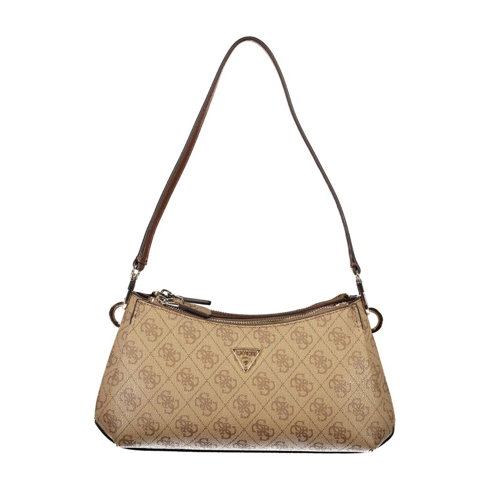 Beige Polyurethane Women's Bag