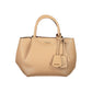 Beige Polyurethane Women's Bag