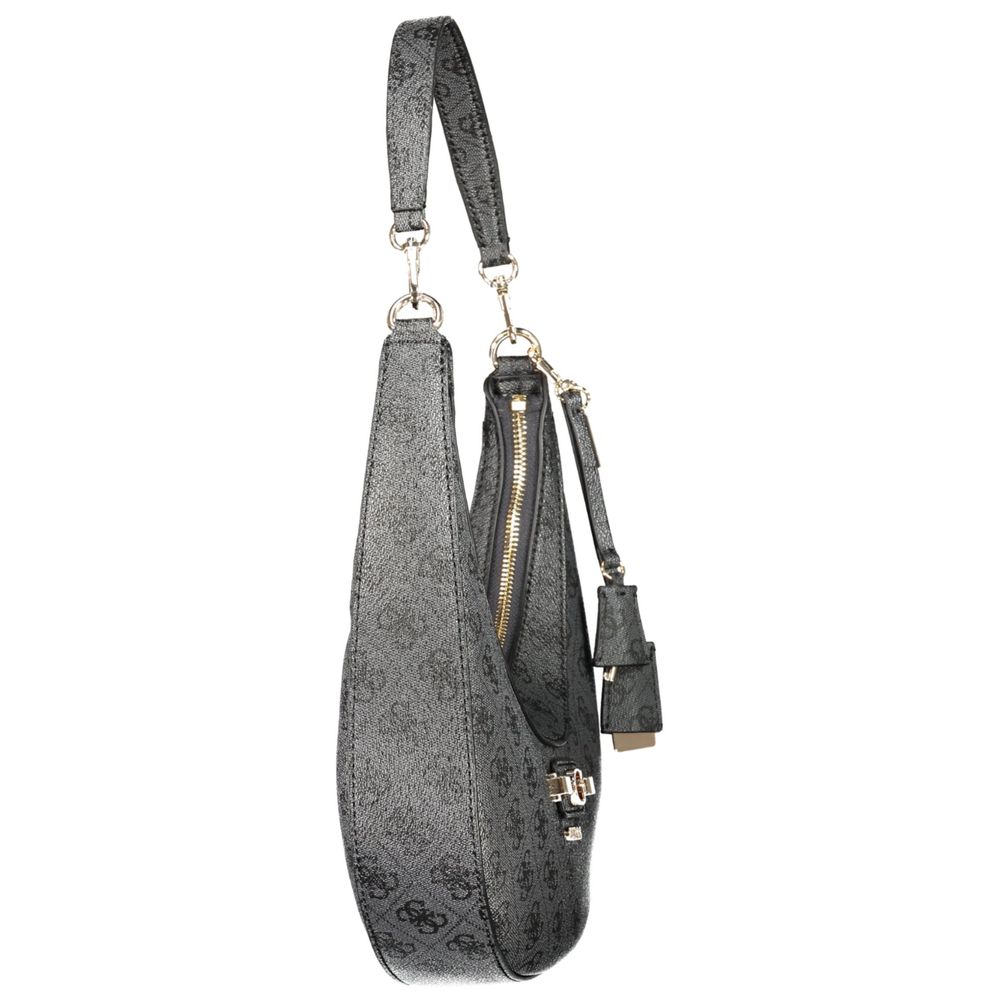 Black Polyurethane Women's Bag