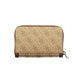 Beige Polyurethane Women Wallet