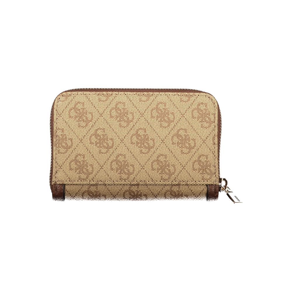 Beige Polyurethane Women Wallet