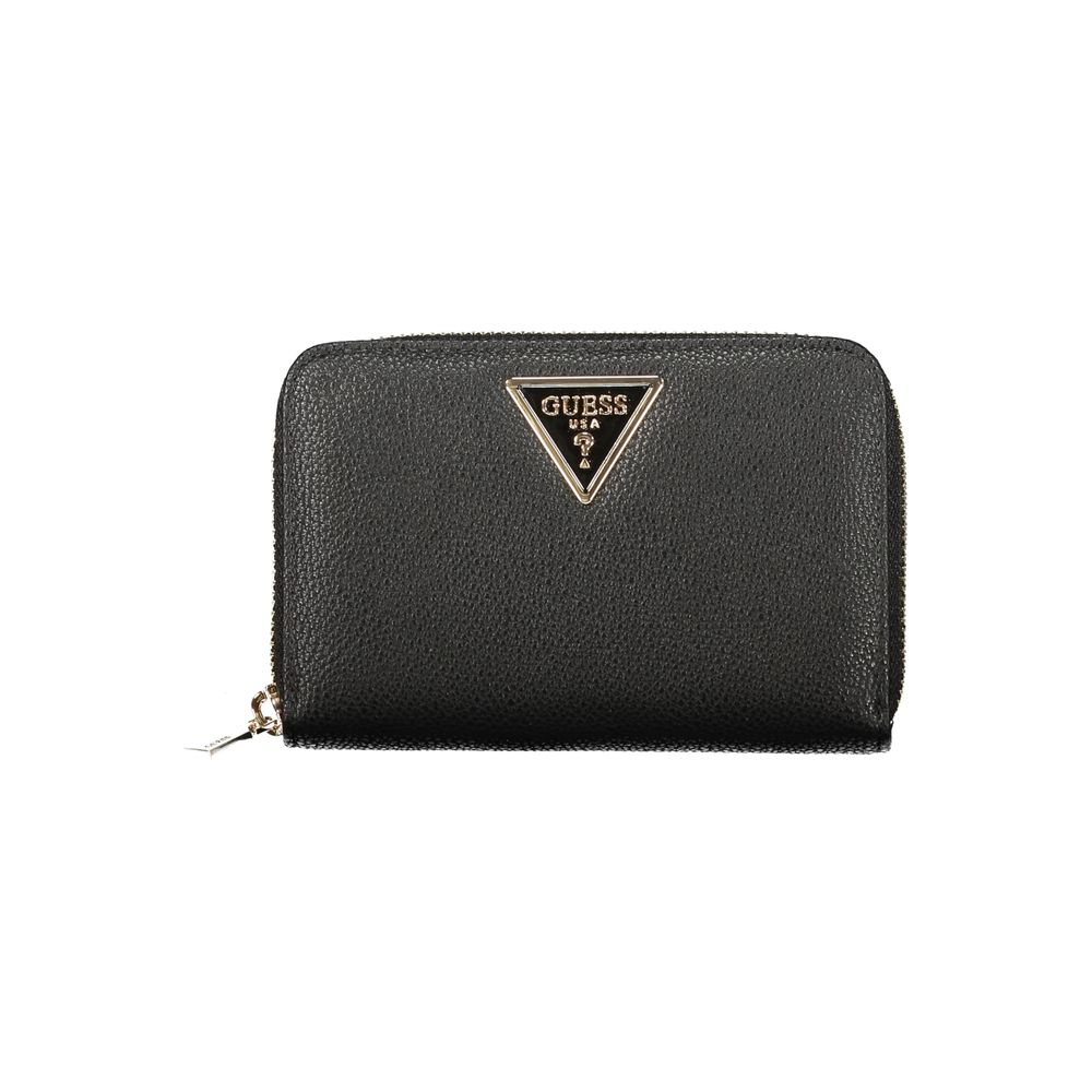 Black Polyurethane Women's Wallet