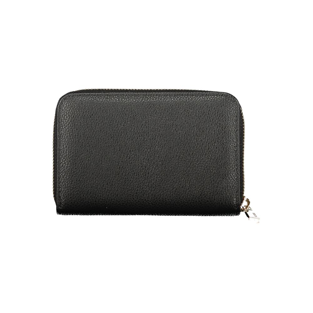 Black Polyurethane Women's Wallet