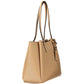 Beige Polyurethane Womens Bag