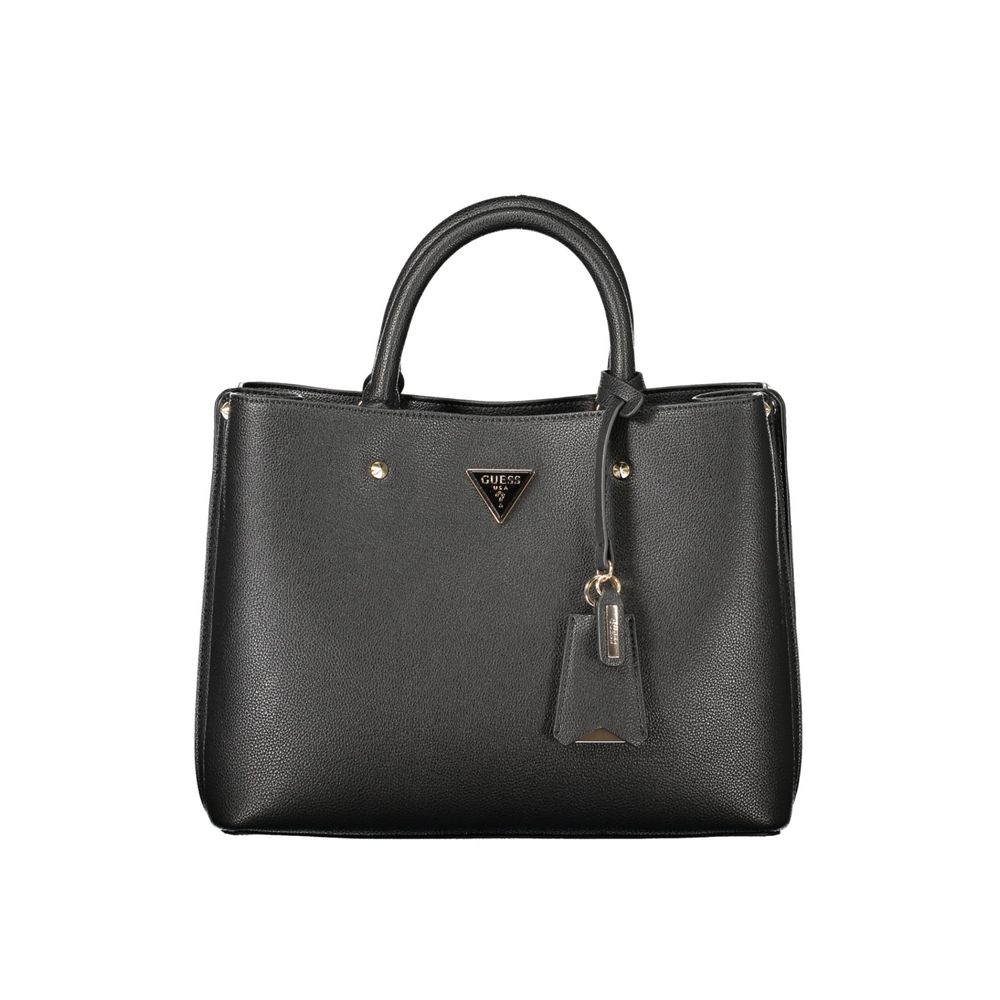 "Black Polyurethane Womens Bag"