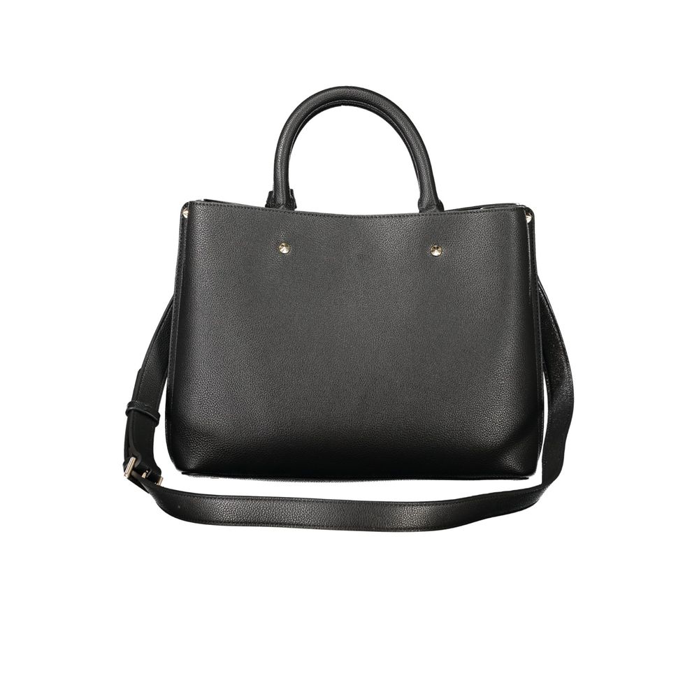 "Black Polyurethane Womens Bag"