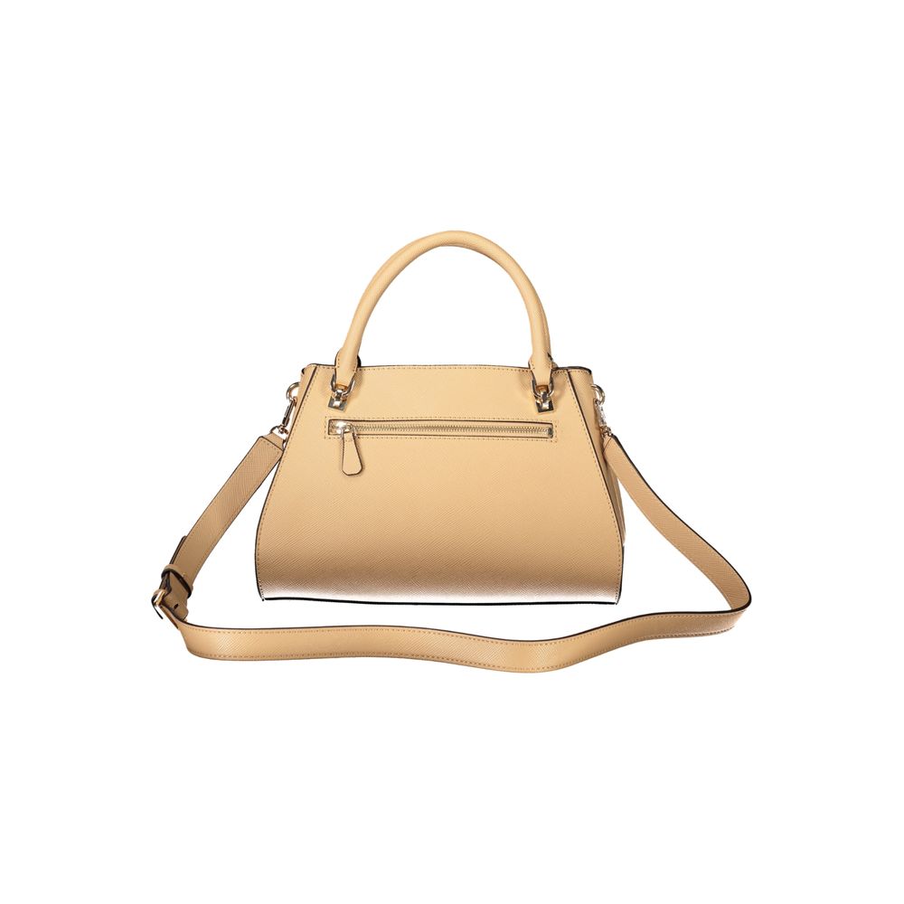 Beige Polyurethane Women's Bag