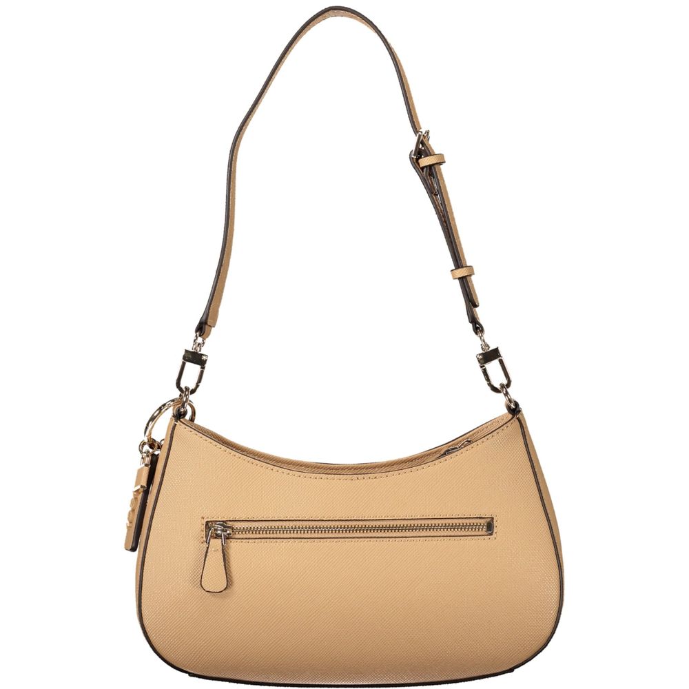 Beige Polyurethane Women's Bag