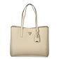 Beige Polyurethane Women's Bag