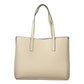 Beige Polyurethane Women's Bag