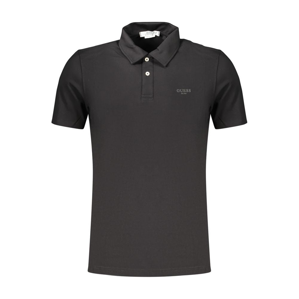 Black Cotton Men's Polo