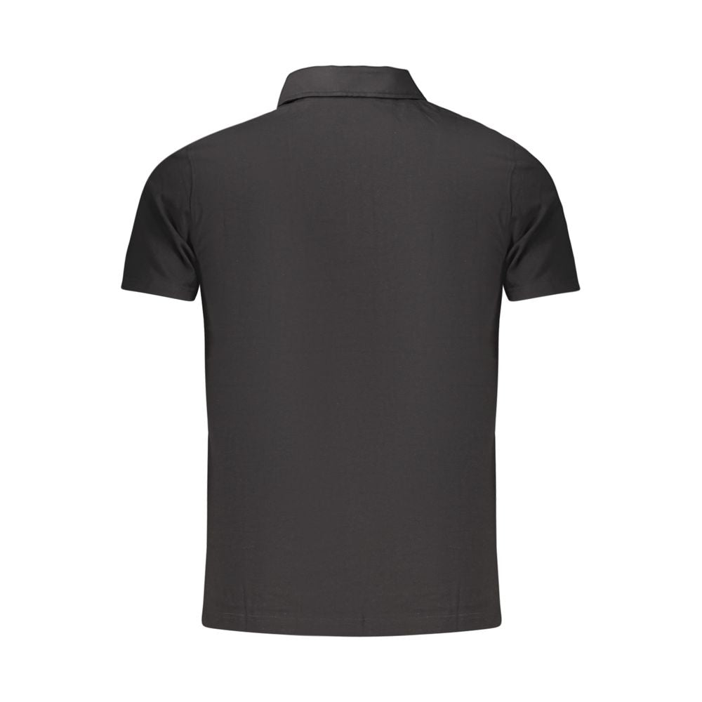 Black Cotton Men's Polo