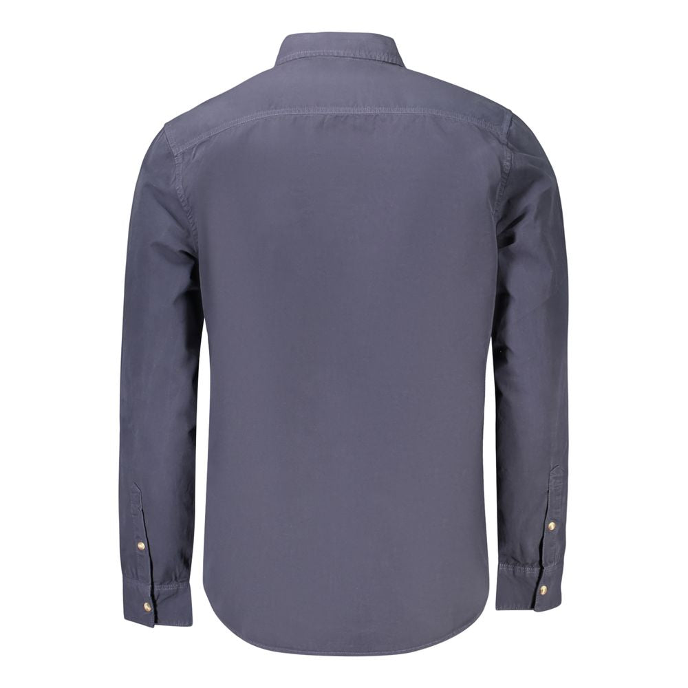 Blue Cotton Men's Shirt