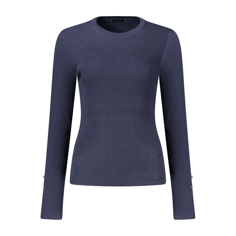 Blue Viscose Women's Sweater