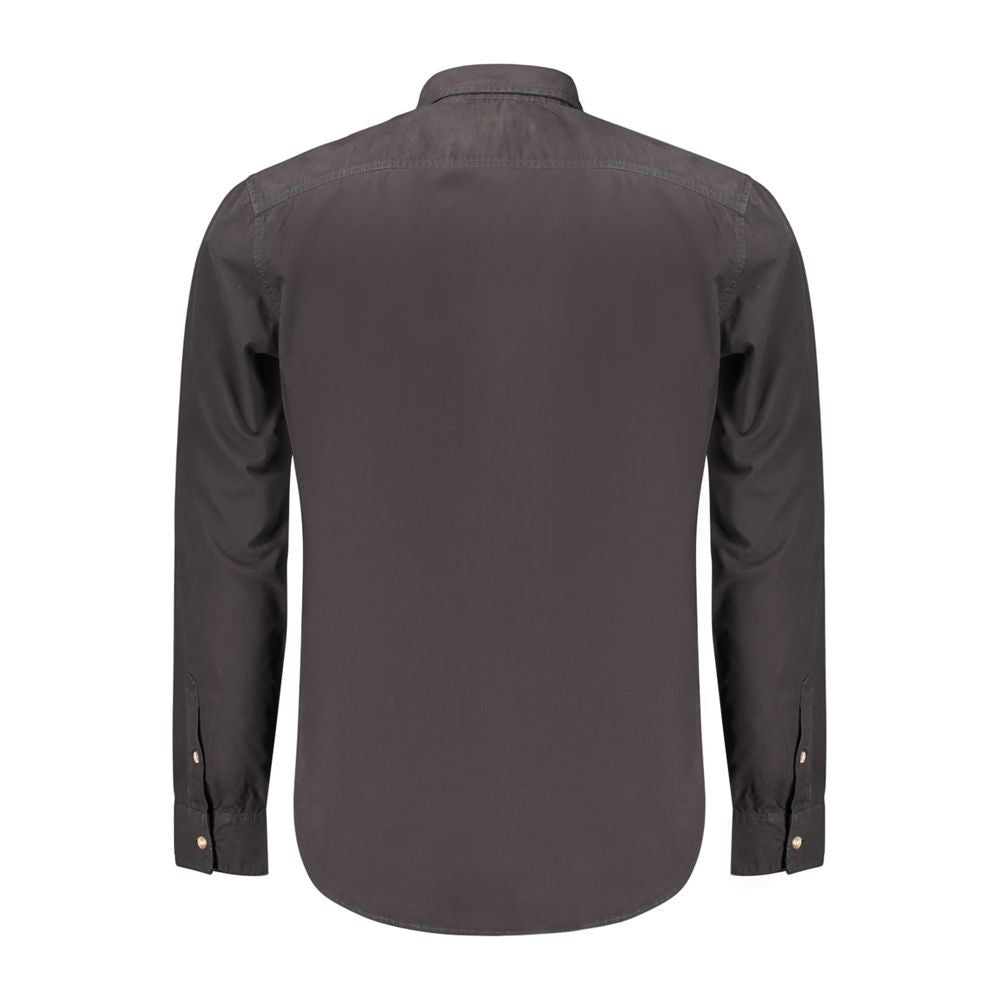 Black Cotton Men's Shirt