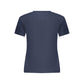 Blue Cotton Women T-Shirt