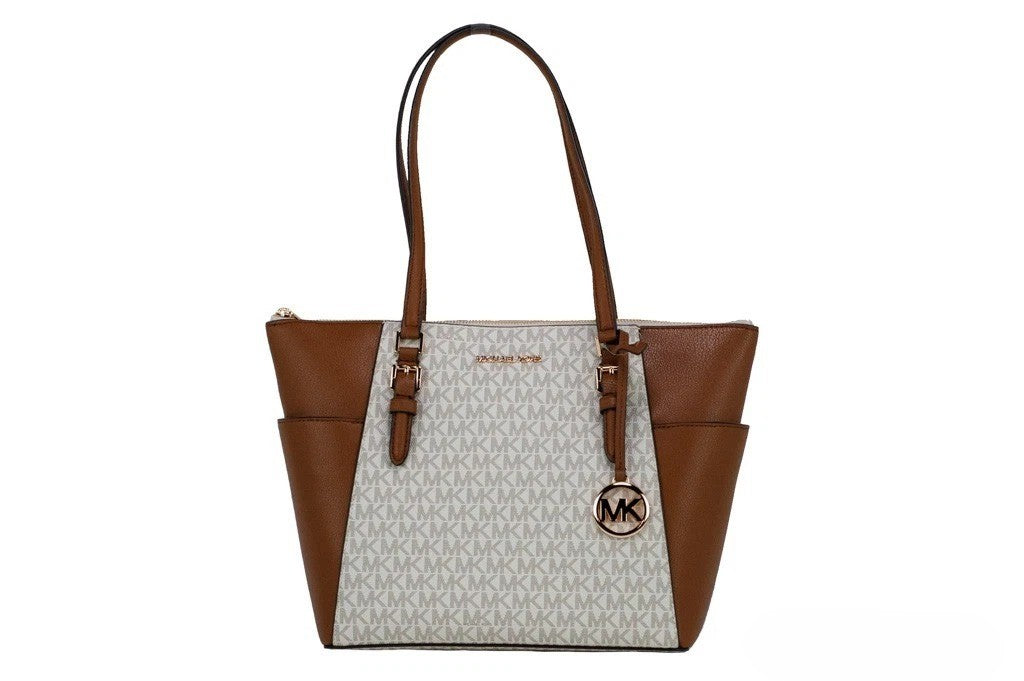 Michael Kors Michael Kors Women Leather Shoulder Tote Bag Purse Handbag+Double Zipper Wallet