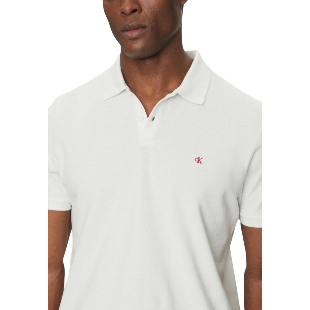 White Cotton Polo Shirt