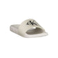 White Polyester Women's Slipper