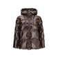 Brown Polyamide Full-Length Jacket