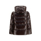 Brown Polyamide Full-Length Jacket