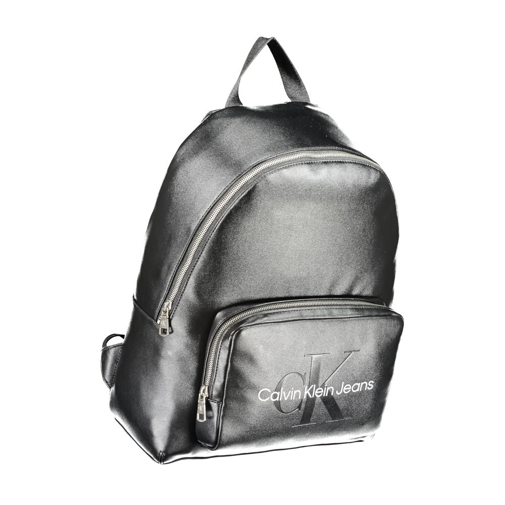 Black Polyester Women's Backpack