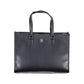 Blue Polyurethane Women's Bag