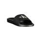Black Polyester Men's Slipper