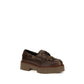 Brown Calf Leather Bos Taurus Platform Loafers