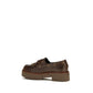 Brown Calf Leather Bos Taurus Platform Loafers