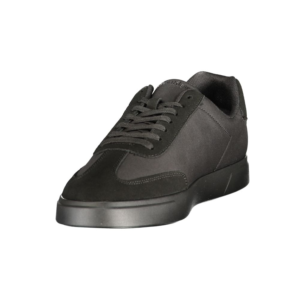 Black Polyester Men's Sneaker