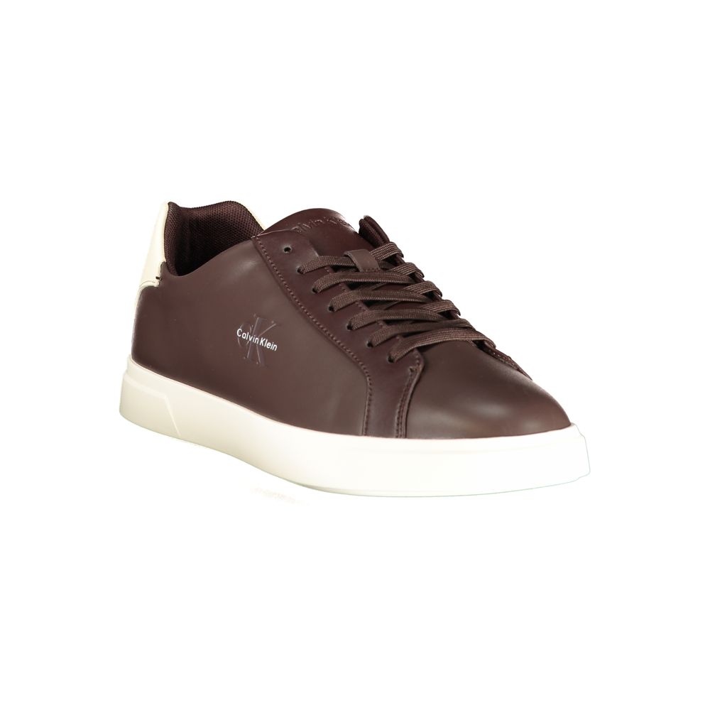 Brown Polyurethane Men's Sneaker