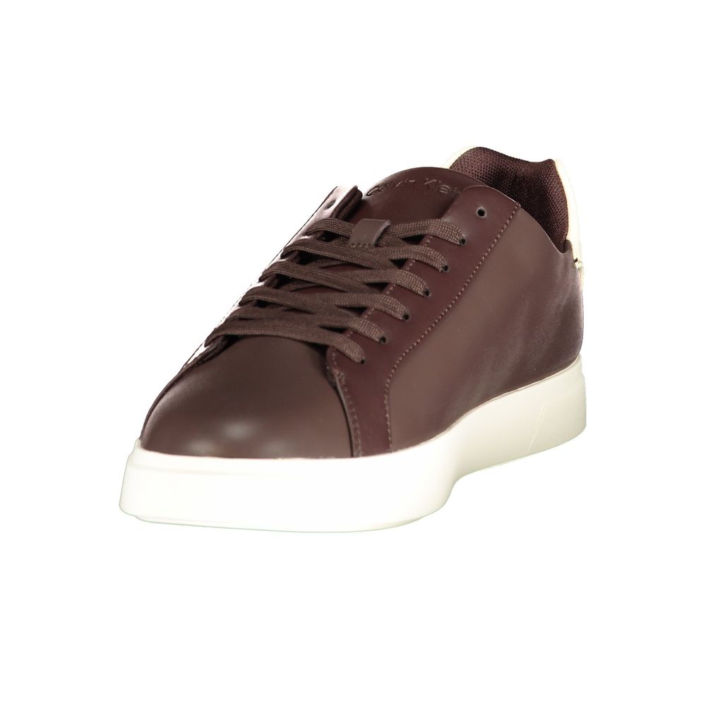 Brown Polyurethane Men's Sneaker