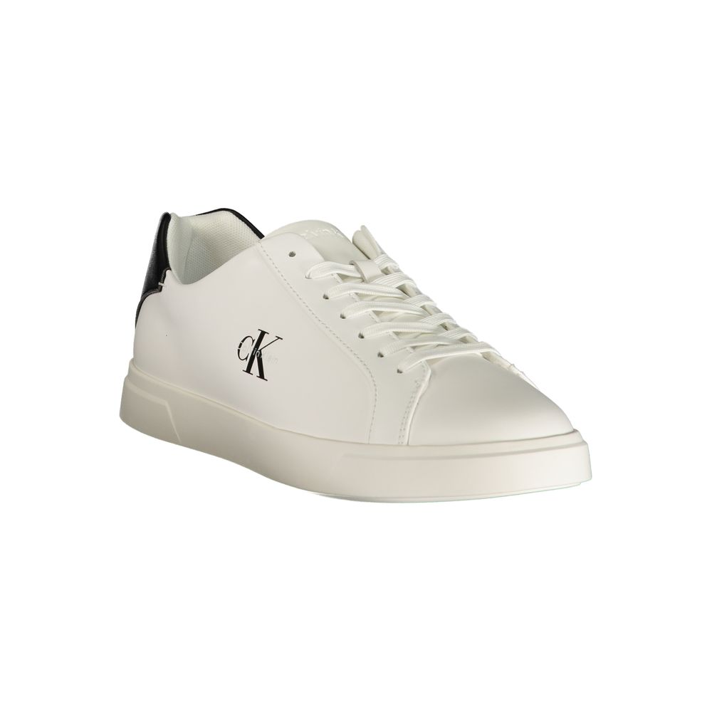 White Polyurethane Men's Sneaker