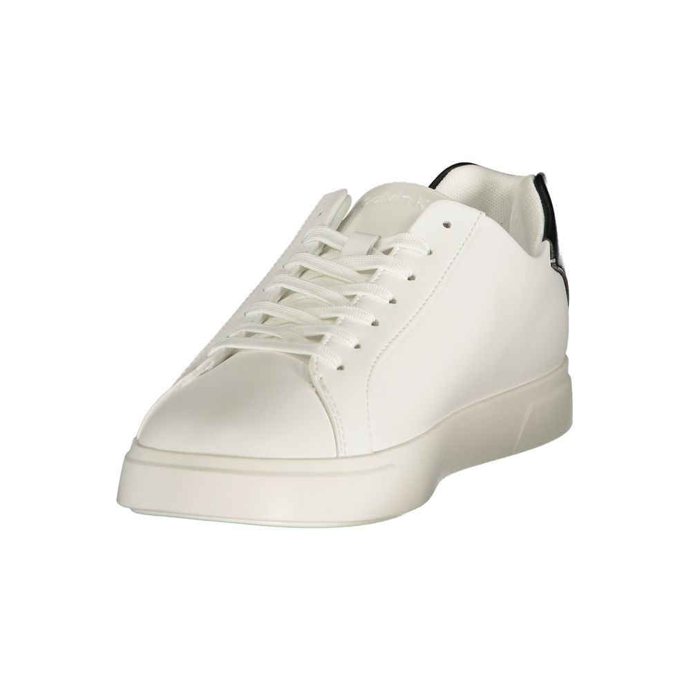 White Polyurethane Men's Sneaker