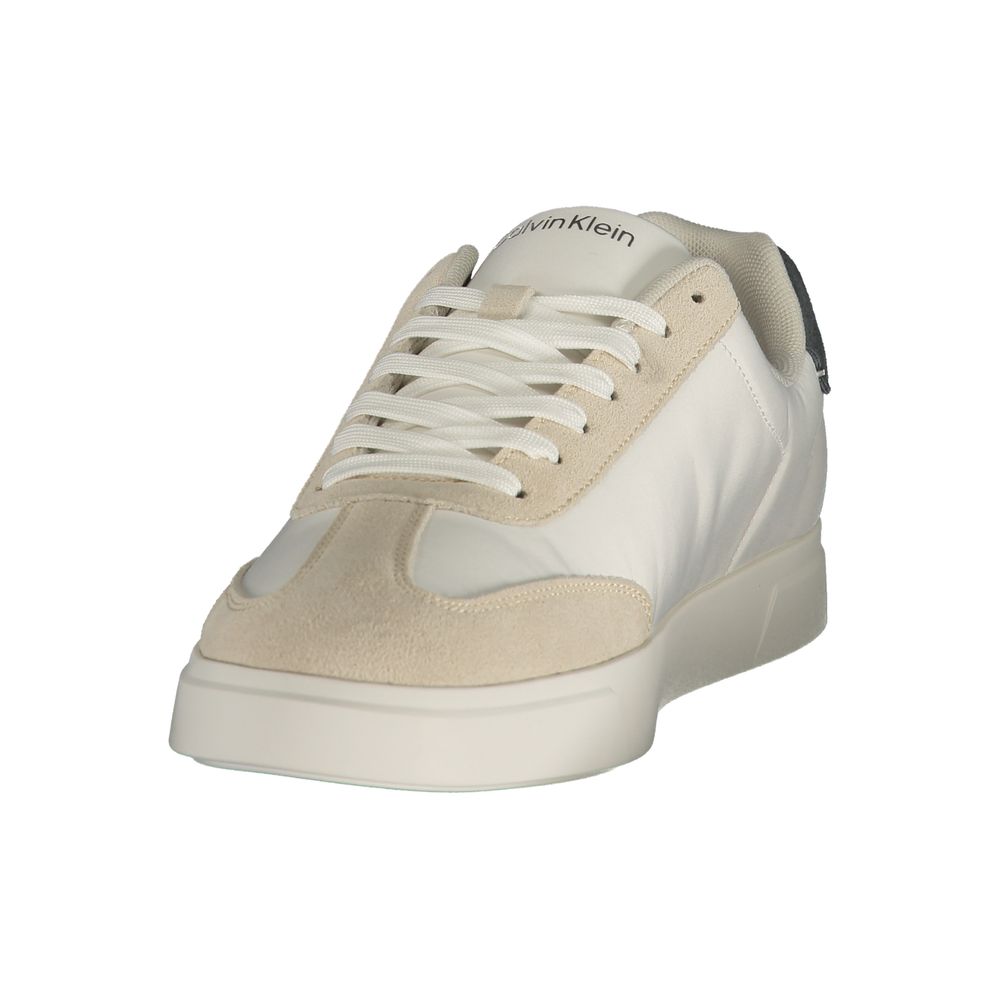 White Polyester Men's Sneaker