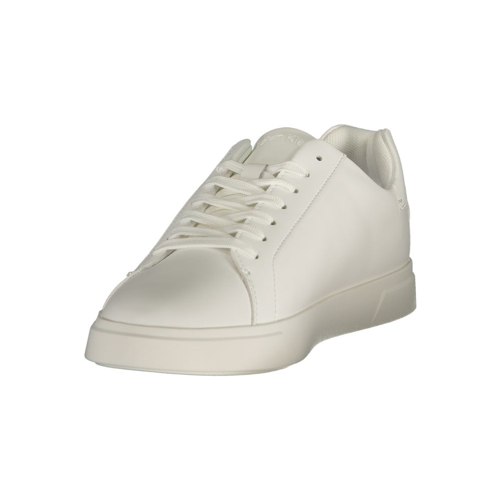 White Polyurethane Women's Sneaker