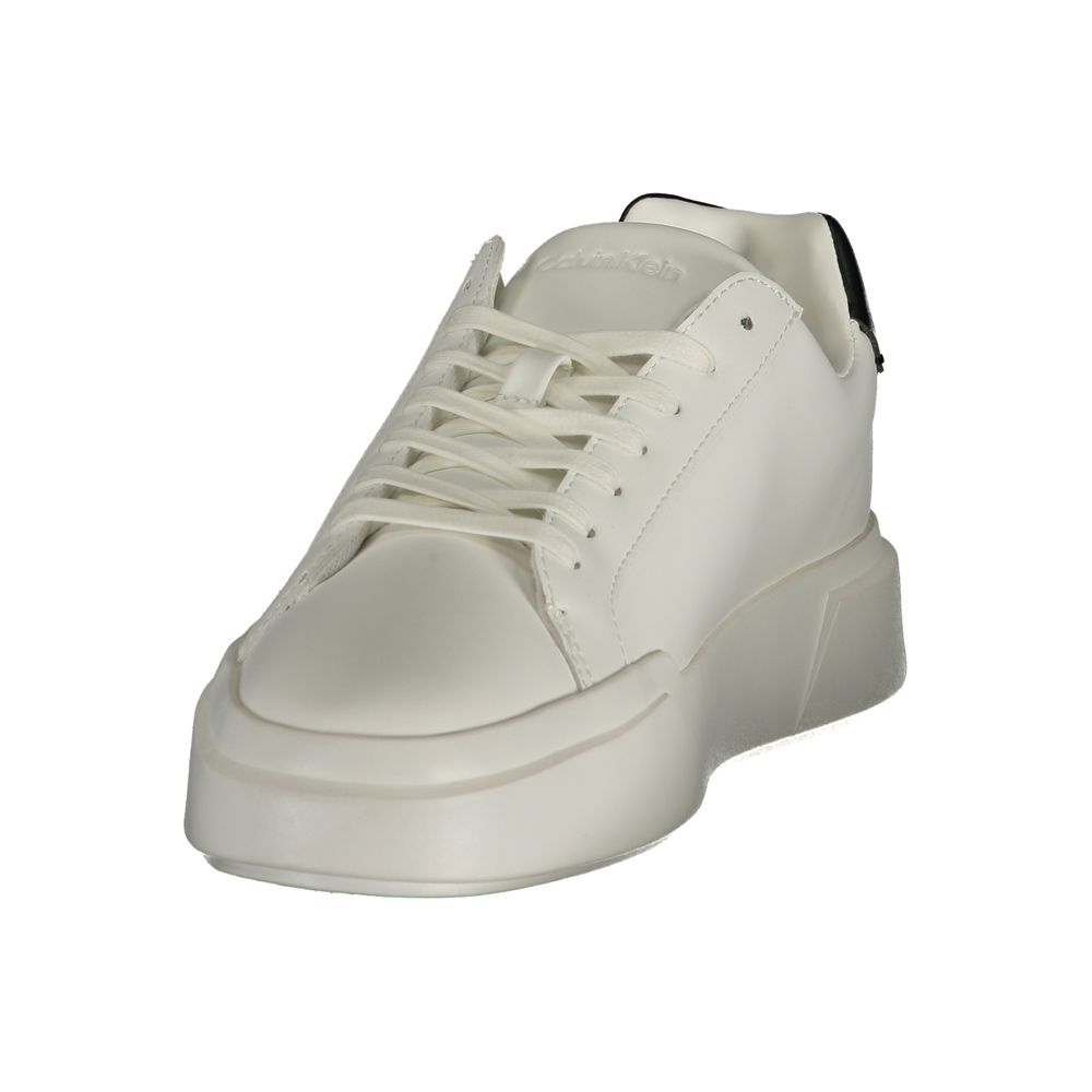 White Polyurethane Women's Sneaker