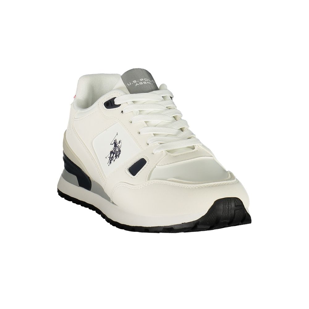 White Polyurethane Mens Sneaker