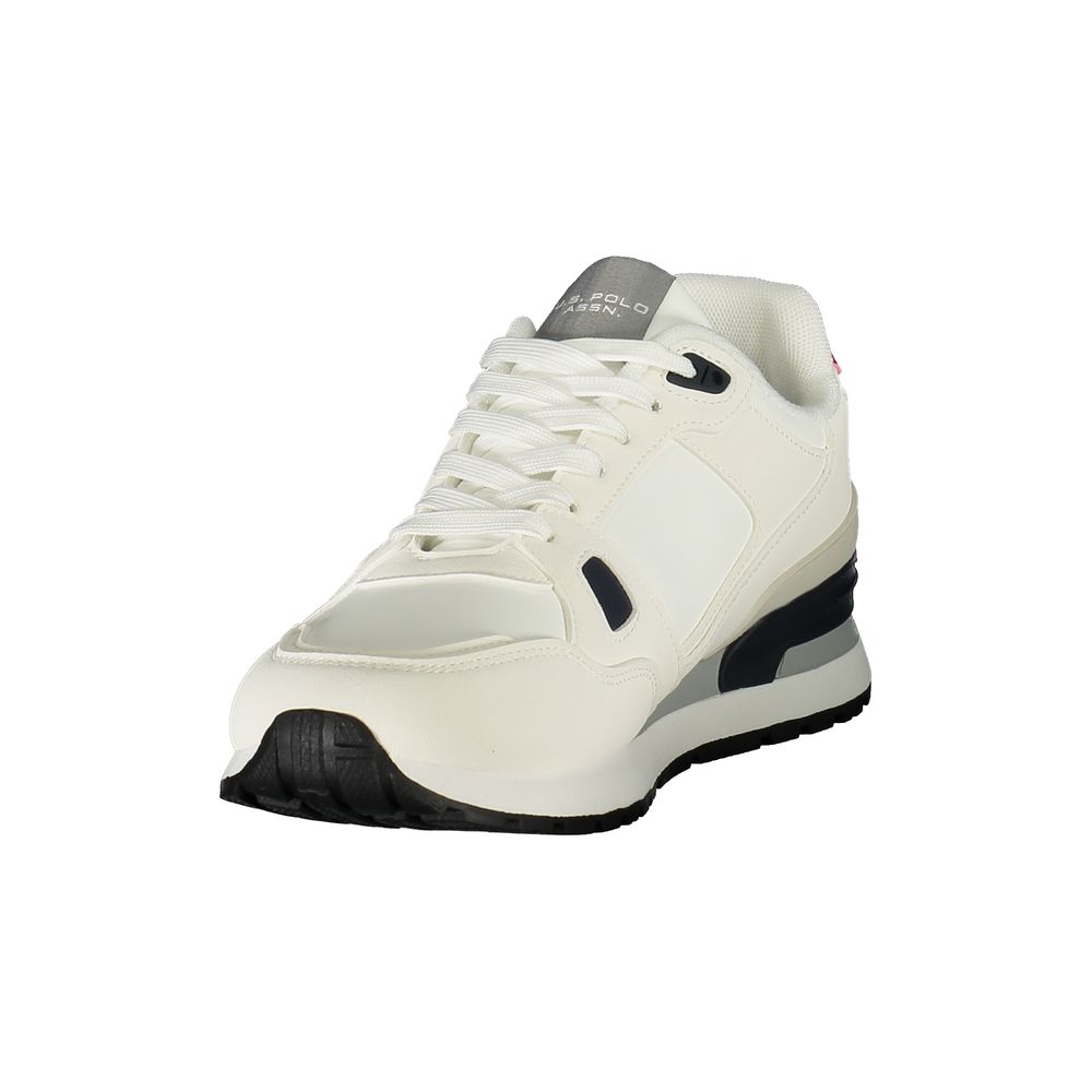 White Polyurethane Mens Sneaker