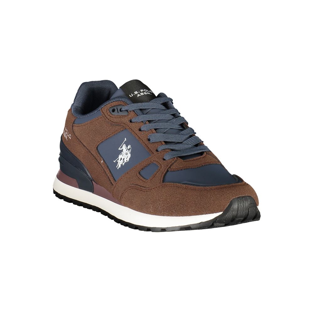 Brown Polyurethane Men's Sneaker