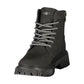 Black Polyester Ankle Boots