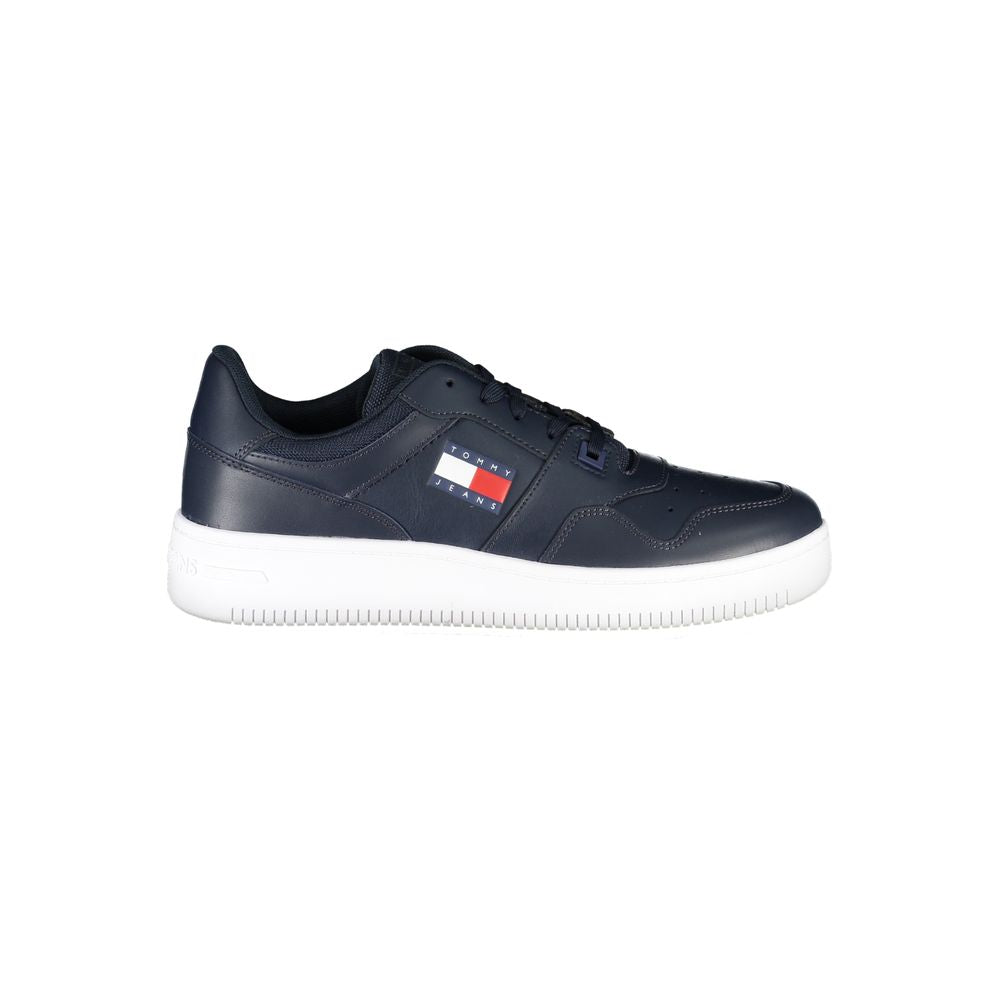 Blue Leather Men Sneaker